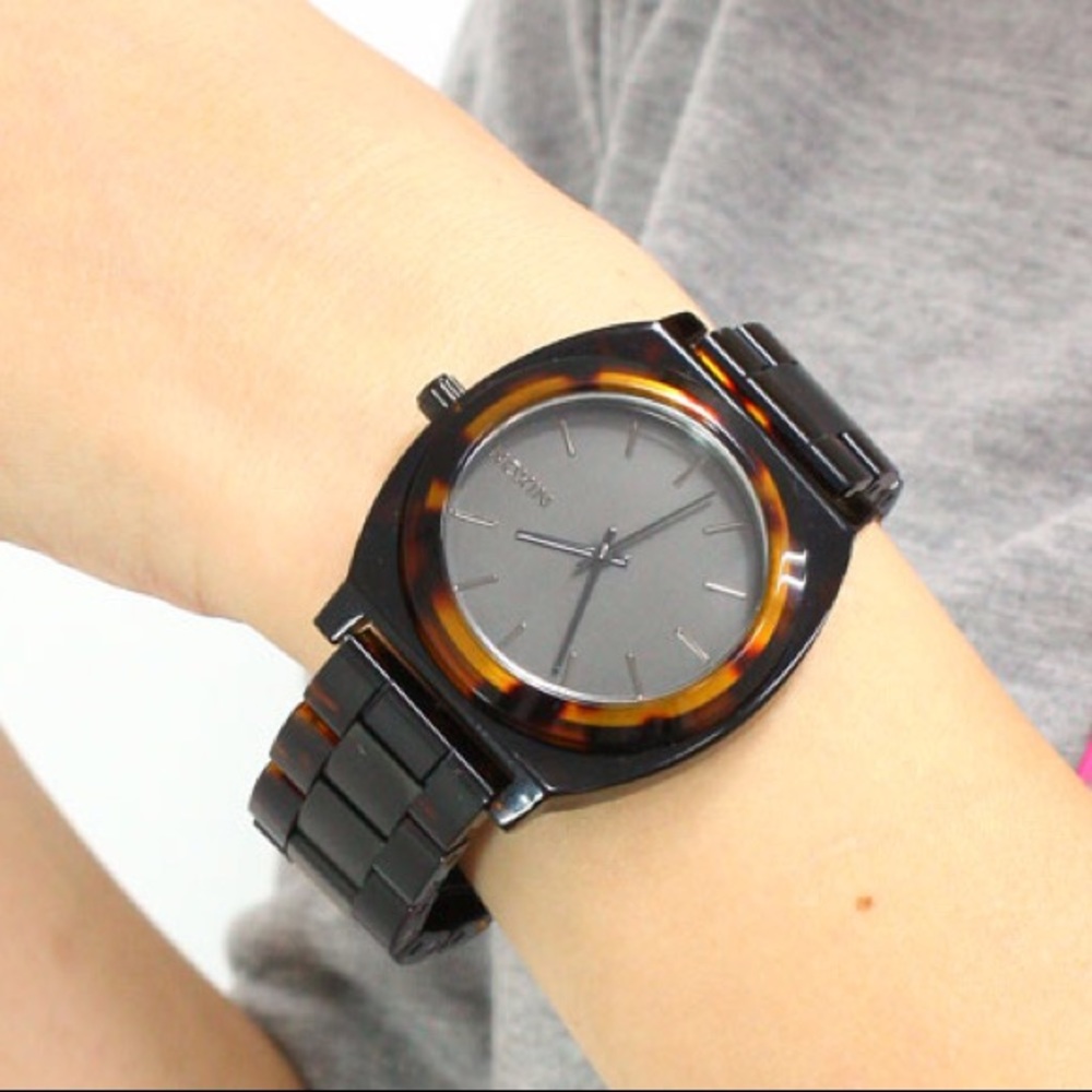Nixon Time Teller Acetate Tortoise Watch
